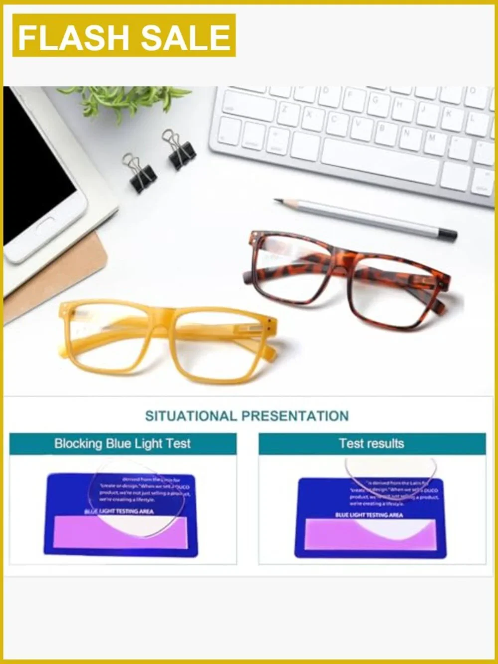 5 Pack Oversized Reading Glasses Blue Light Blocking Square Large Frame Readers
